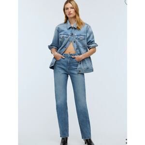 Madewell The Tall 90s Straight Jean In Rondale Wash Crease Edition 28T